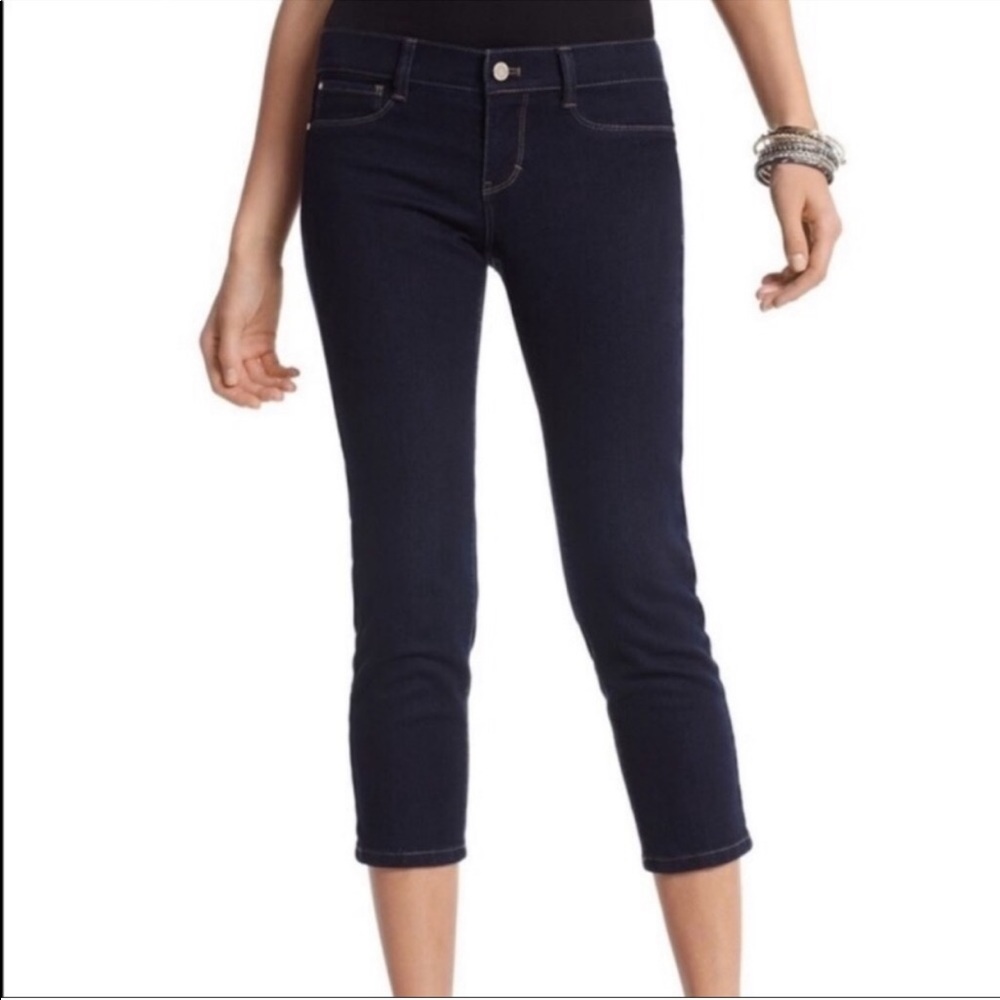White House Black Market dark denim crop jeans